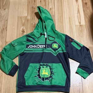 John Deere Green and Black Pullover